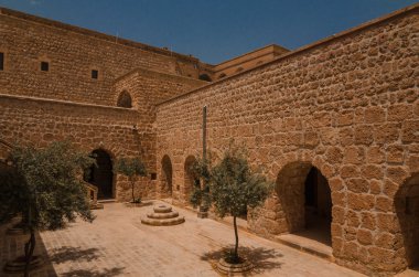 Courtyard of Mor Gabriel Monastery clipart