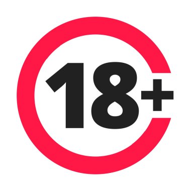 18 'den fazla yasaklı yuvarlak simge işaret vektörü illüstrasyonu.