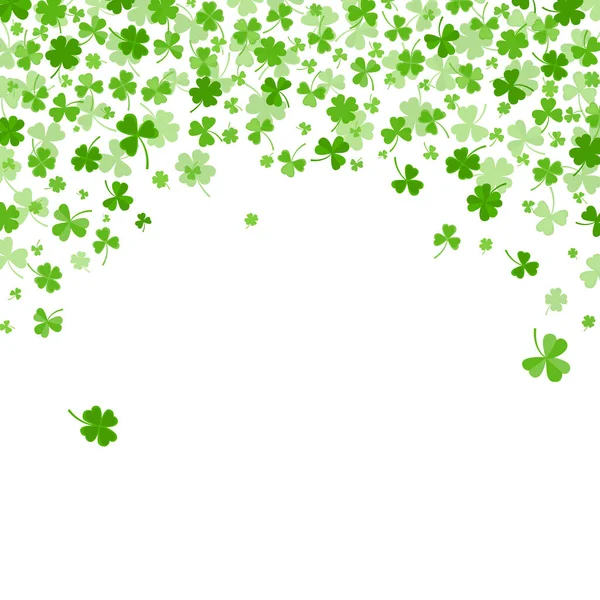 Shamrock или клевер листья плоский дизайн зеленый фон картина векторной иллюстрации — стоковый вектор
