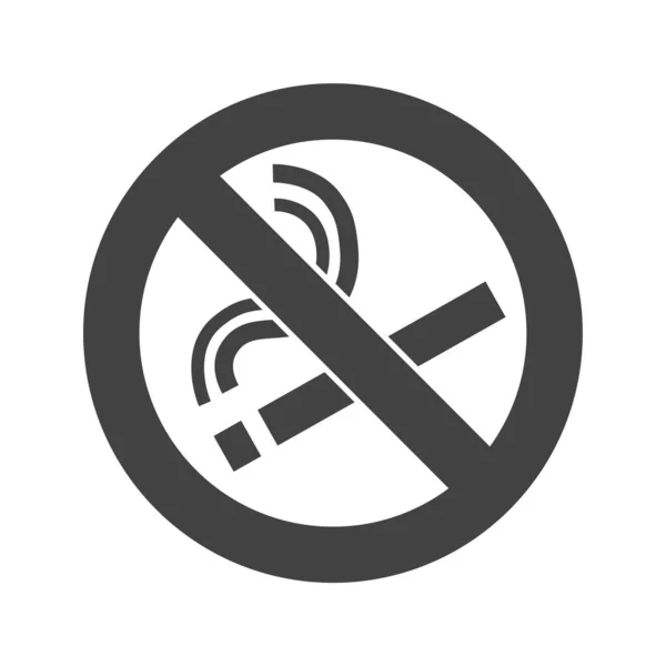 No smoking sign. Forbidden sign icon isolated on black background vector illustration. — Stock Vector