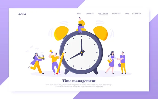 Good working time or effective time management business concept. — Stock Vector