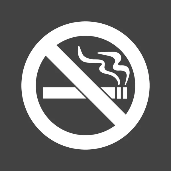 No smoking sign. Forbidden sign icon isolated on black background vector illustration. — Stock Vector