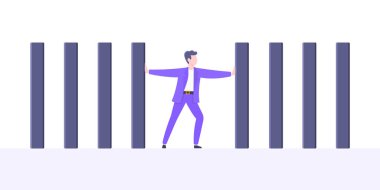Domino etkisi iş dayanıklılığı metafor vektör illüstrasyon kavramını durdur.