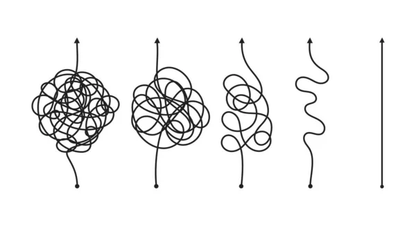 Manière simple et complexe du début à la fin. — Image vectorielle