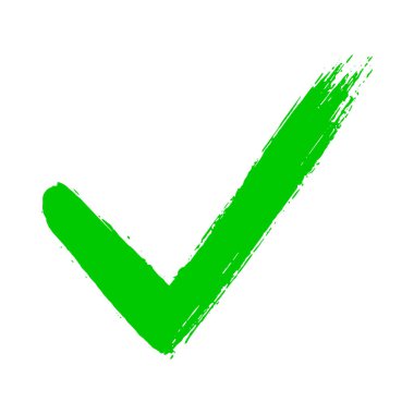 Fırça darbeleri vektör illüstrasyonuyla kirli grunge el çizimi tick v.