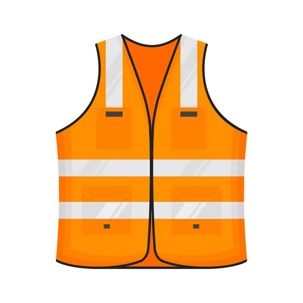 Bezpečnostní reflexní vesta ikona znak plochý styl design vektorové ilustrace. — Stockový vektor