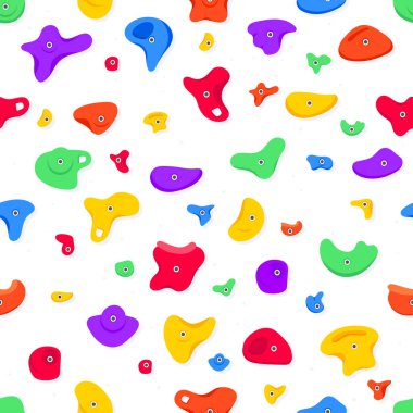 Tırmanma tutamaklarının pürüzsüz deseni ya da düz stil tasarım tasarım vektör çiziminde tutunma ya da tutunma..