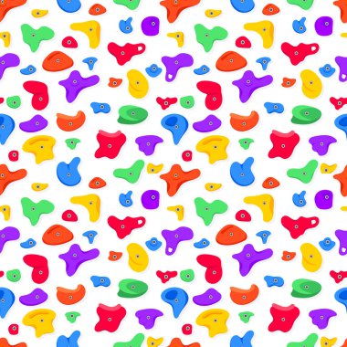 Tırmanma tutamaklarının pürüzsüz deseni ya da düz stil tasarım tasarım vektör çiziminde tutunma ya da tutunma..