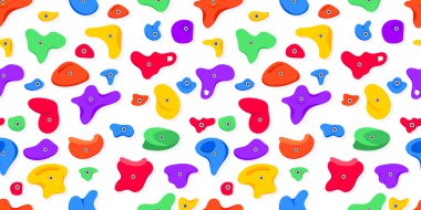 Tırmanma tutamaklarının pürüzsüz deseni ya da düz stil tasarım tasarım vektör çiziminde tutunma ya da tutunma..