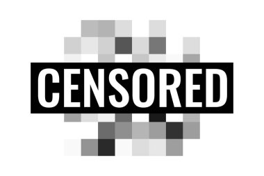 Censored pixel sign flat style design vector illustration concept. clipart