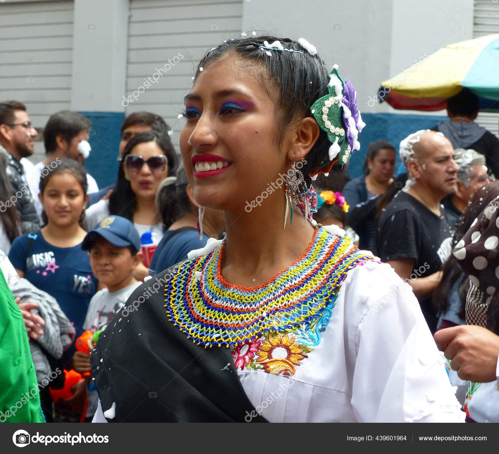 Cuenca Ecuador Febrero 2020 Desfile Carnaval Ciudad Cuenca Hermosa