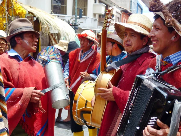 Cuenca Ecuador Febrero 2020 Desfile Carnaval Ciudad Cuenca Pueblos Indígenas — Foto de Stock