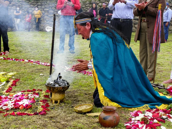 Chobshi Azuay Province Ecuador June 2021 Celebration Inti Raymi Chobshi — Stock Photo, Image