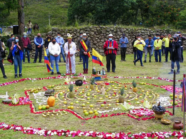 Чобсі Провінція Азуай Еквадор Червня 2021 Святкування Інті Раймі Чобсі — стокове фото
