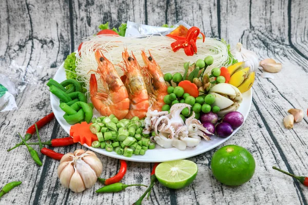 Yam Betyder Bokstavligen Mix Men Thailändskt Kök Syftar Det Vanligtvis — Stockfoto