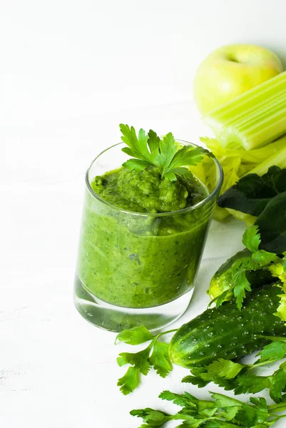Smoothie warzywo zielony — Zdjęcie stockowe