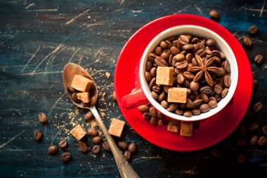 Kahve çekirdekleri.