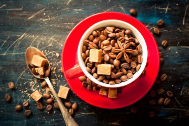 Kahve çekirdekleri.