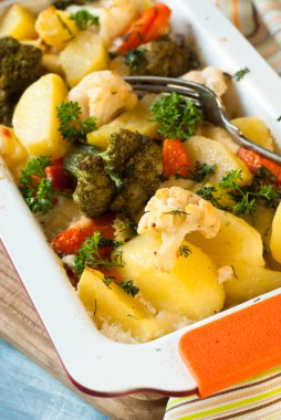 Beşamel Soslu Sebze Güveç. 