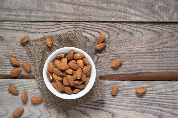 Almonds in a bowl — Stock Photo, Image