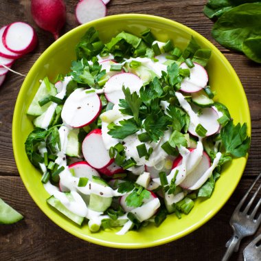 yeşil sebze salatası