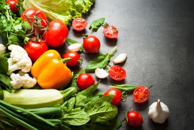 organik taze sebzeler. 