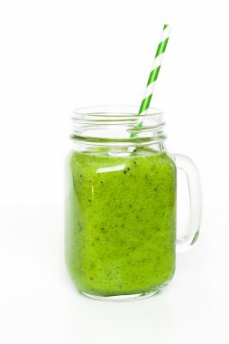 yeşil smoothie izole