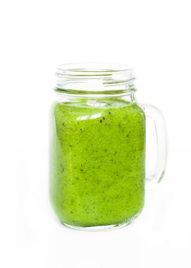 yeşil smoothie izole