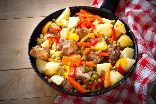 Meat with vegetables. — Stock Photo, Image