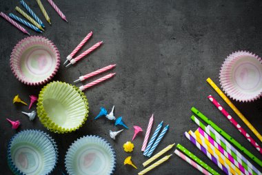 Tatil ve doğum günü pişirme için aksesuarlar. 