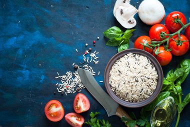 Yemek yapmak için malzemeler 