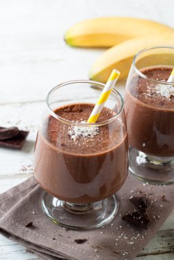 Çikolatalı muz smoothie