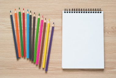 Kalem ve defter bir masa üzerine.
