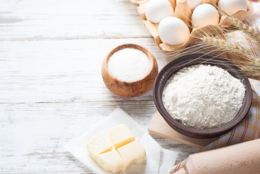 Pişirme yemek pişirmek için malzemeler.