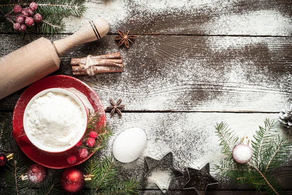 Ingredientes para cocinar Navidad hornear — Foto de Stock