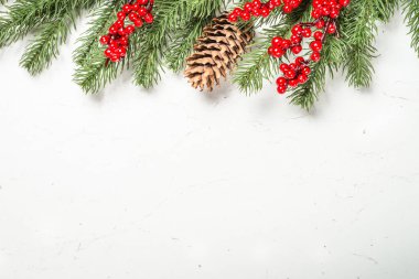 Şimdiki kutu ve dekorasyonlarla Noel düz zemin.