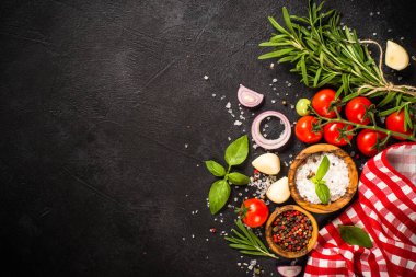 Yemek pişirme arka plan görünümü.
