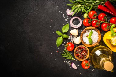 Yemek pişirme arka plan görünümü.