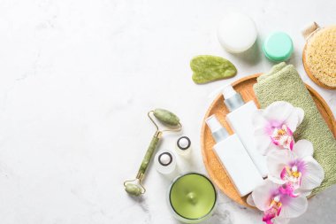 Spa terapisi, sağlık, beyaz tenli ürünler..