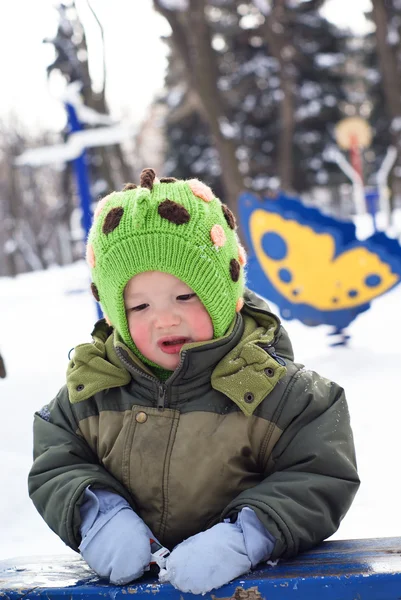 Winter walk for baby — Stock Photo, Image