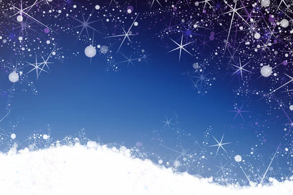 Star and snow winter background — Stock Photo, Image