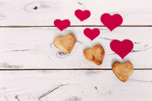 Cookies em Forma de Corações — Fotografia de Stock