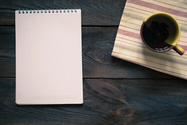 Laptop om te schrijven van recepten — Stockfoto