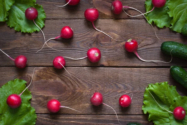 Lettuce and radishes — Stock Photo, Image