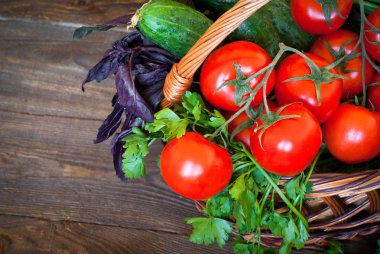 Sepette taze sebzeler