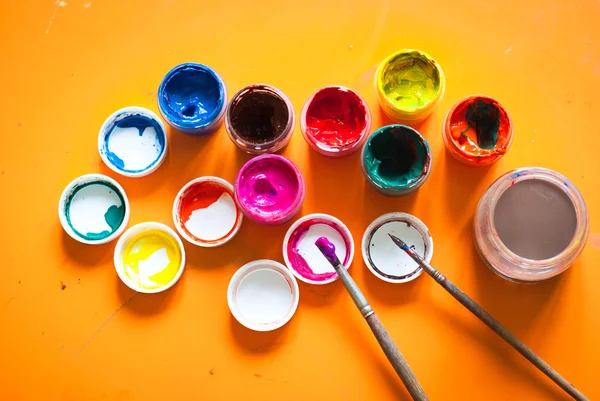 Several cans of paint — Stock Photo, Image