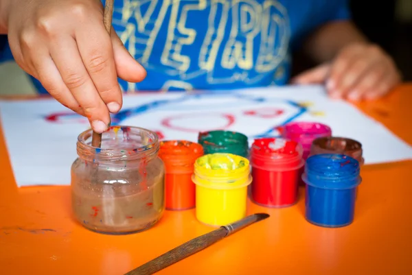 Varias latas de pintura — Foto de Stock