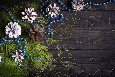 Çam kozalaklı Noel arkaplanı