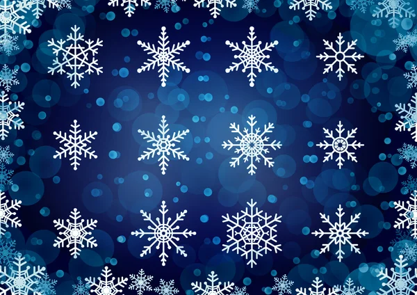 Different  Snowflakes on dark blue — Stock Photo, Image