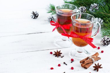 sıcak çay ile baharat